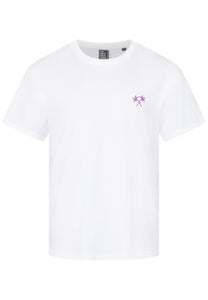 T-SHIRT WEISS MIT PALMEN STICKEREI