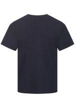 Lade das Bild in den Galerie-Viewer, T-SHIRT NAVY MIT FLAMINGO STICKEREI
