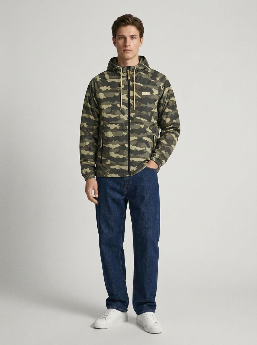 TNBG. Logo Windbreaker Camouflage