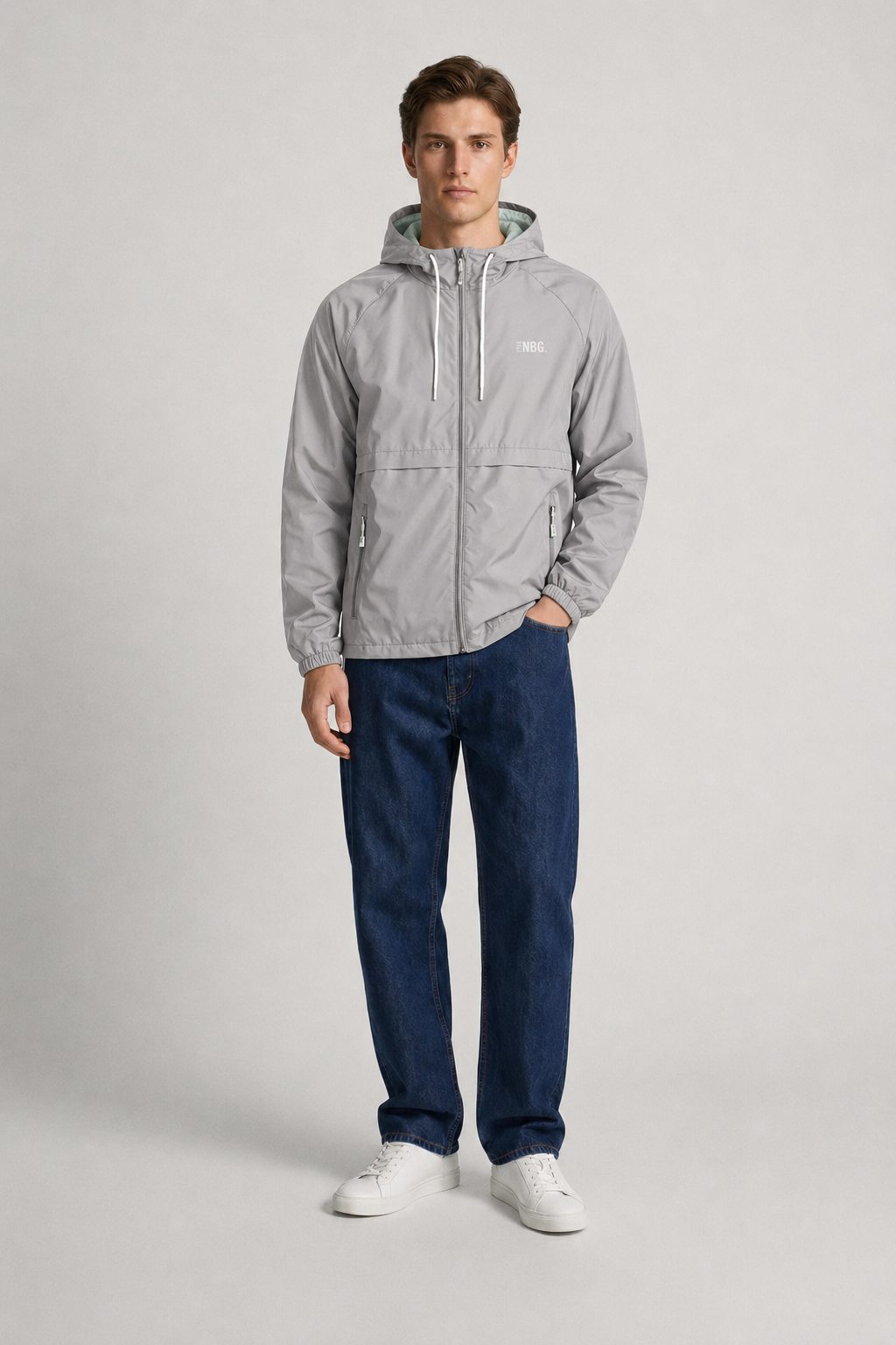 TNBG. Logo Windbreaker Grey
